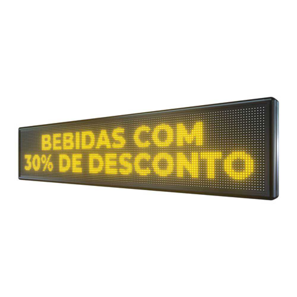 Letreiro digital de 167cm x 39cm de alto brilho, painel de LED com